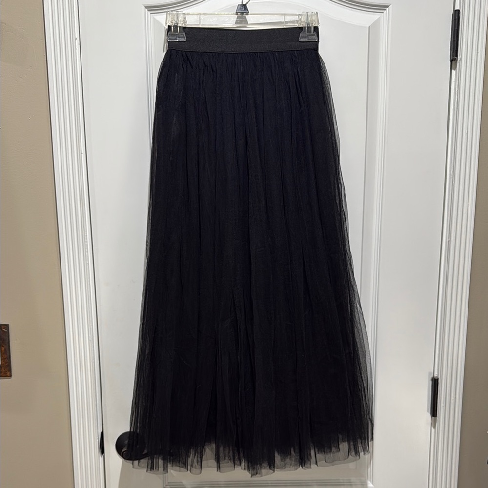 Elegant Black Tulle Skirt
